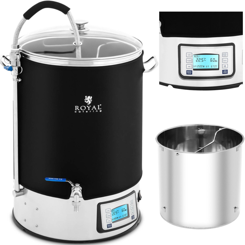 Bully bryggmöte för produktion av öl LCD 10-100C 40 l