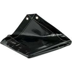 Solda protetora de cortina de tela com moldura em rodas 240 x 180 cm - preto