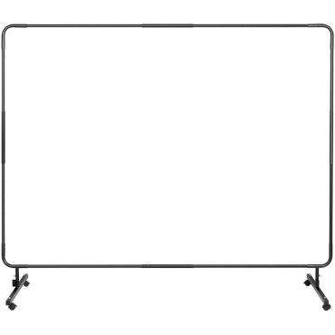 Zaslonska zavesa Zaščitna varjenje z okvirjem na kolesih 240 x 180 cm - črna