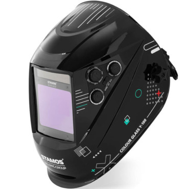 Máscara de máscara automática de solda com moagem cor de vidro Y-100