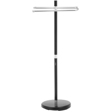 Stand kopalnica obešalnik za brisače 3 palice - črni krom