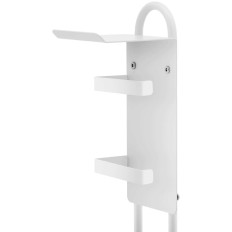 Stand toilet paper holder with brush toilet-white