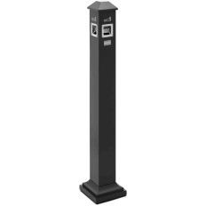 Ashtrays. Freestanding ashtray. Closed with iron 3.5 L - Dark gray