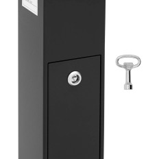 Ashtrays. Freestanding ashtray. Closed with iron 3.5 L - Dark gray