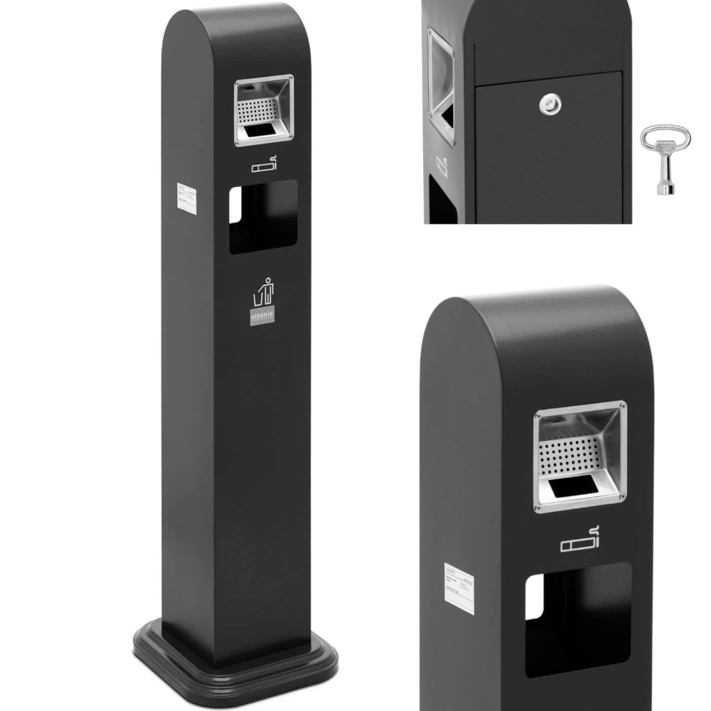 Aschenbecher-Aschenbecher, der mit einem Mülleimer-Korb 10.8 l - dunkelgrau steht