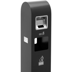 Ashtray ashtray standing with a trash basket 10.8 l - dark gray