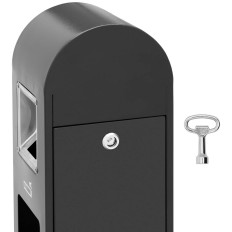 Cendrier cendrier debout avec une corbeille 10,8 L - gris foncé