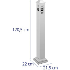 Popelníky. Volně stojící popelník. Prodej 3.5 L - Silver
