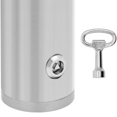 Popelník. Venkovní stěnový popelník. Uzavřeno 1.8 L - stříbro