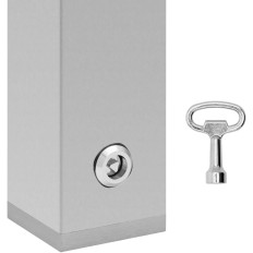 Ashtray Outdoor Wall Ashtray. Closed 2 L - Silver