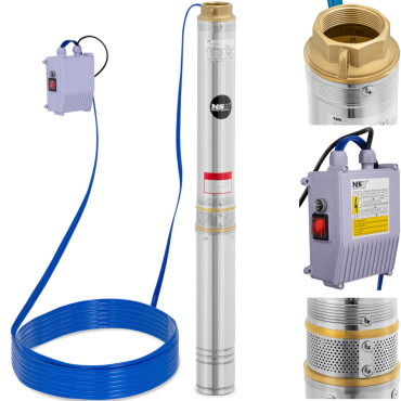 Potopna črpalka za globoko dobro jeklo 1500W 10800 l / h do 54 m