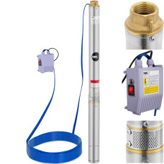 Potopljiva crpka za dubinsko dobro čelično čelično 750 u 3800 l / h do 60 m