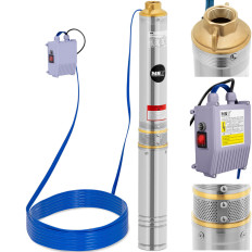 Bomba sumergible para acero profundo de acero 750 W 6000 l / h de hasta 58 m