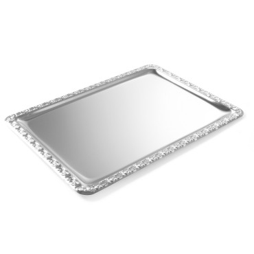 Rectangular steel tray with...