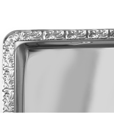 Bandeja de acero rectangular con rack decorativo GN1 / 1 - Hendi 807804
