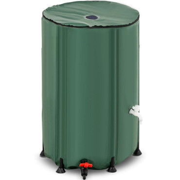 Barril de tanque. Recipiente de água da chuva. Jardim dobrável 380 l