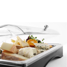 Bandeja con cartucho de refrigeración GN1 / 1 y tapa de rolltop - Hendi 424186