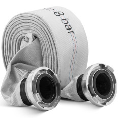 Ploska pekalna kača za vodo s 3-palčnim priključkom 76 mm 8-24 bar 20 m