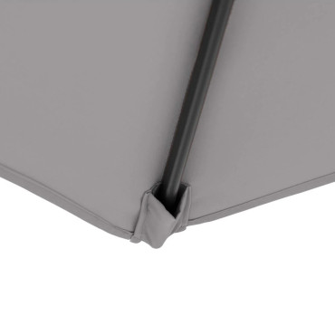 Sodo skėčiai ant kvadratinio bumo 250 x 250 cm tamsiai pilka