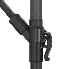 Garden umbrella on a square boom 250 x 250 cm dark gray