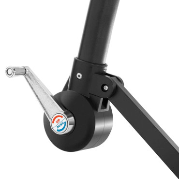 Paraguas de jardín en un boom cuadrado 250 x 250 cm gris oscuro