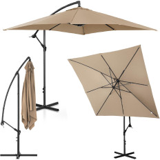 Garden umbrella on a 250 x 250 cm square boom