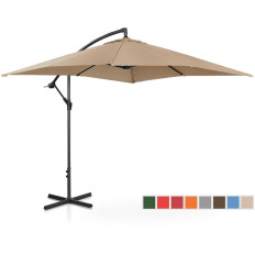 Garden umbrella on a 250 x 250 cm square boom