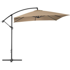 Garden umbrella on a 250 x 250 cm square boom