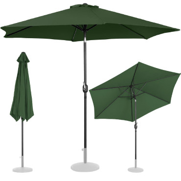 Vrt Umbrella. Okrog velikega nagibanja z ročico. 300 cm zelena