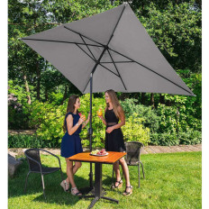 Have parasol rektangulær vippe med en vank 200 x 300 cm. Mørkegrå