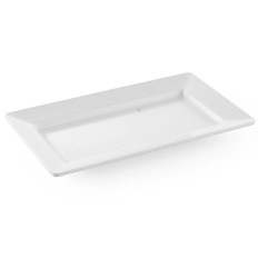 Plat en mélamine rectangulaire 49.5x27cm haut. 5.6cm blanc - Hendi 561515