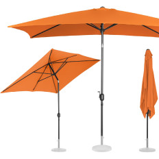 Zahradní parasol obdélníkový naklápění s klikou 200 x 300 cm oranžová