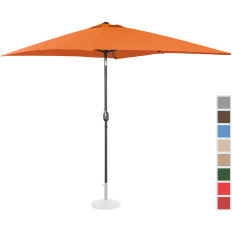 Parasol de jardim retangular inclinando com uma manivela 200 x 300 cm de laranja
