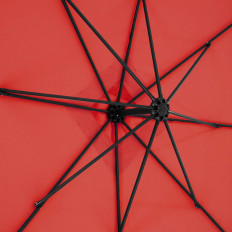 Garden umbrella on a 250 x 250 cm square boom