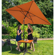 Gartenschirm-Parasol-rechteckiges Kippen mit einer Kurbel 200 x 300 cm Orange