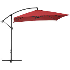 Garden umbrella on a 250 x 250 cm square boom