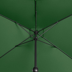 Parapluie de jardin rectangulaire avec une manivelle 200 x 300 cm vert