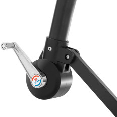 Hage paraply på en boom runde vippe med LED-belysning. 300 cm gråbrun