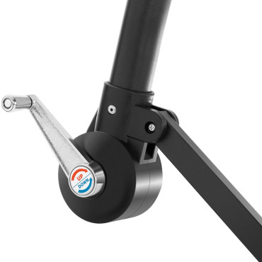 Dārza lietussargu uz boom apaļas slīpuma ar LED apgaismojumu. 300 cm krēms