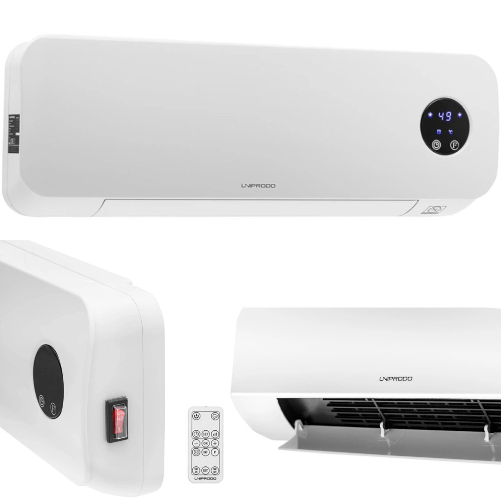 Cortina de ar cerâmica do aquecedor elétrico com controle remoto 1000 / 2000W