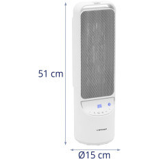Elektrische kolomverwarmer met afstandsbediening 1200/2000 W