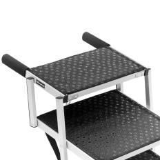 Koerte trepid auto kokkupandav alumiiniumkõrgus 71 cm kuni 68 kg - 5 kraadi