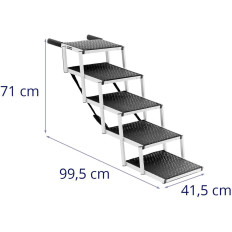 Pečete za avto zložljivo aluminijasto višino 71 cm do 68 kg - 5 stopinj