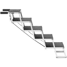 Kutya lépcsők az autó összecsukható alumínium magasságához 81 cm és 68 kg - 5 fok