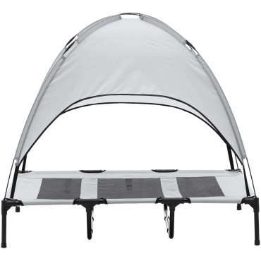 Bed bed voor een hondenbed met een vouwbare luifel 122,5 x 91,5 x 109 cm