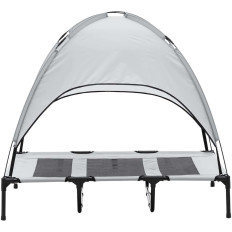 Bed bed voor een hondenbed met een vouwbare luifel 122,5 x 91,5 x 109 cm