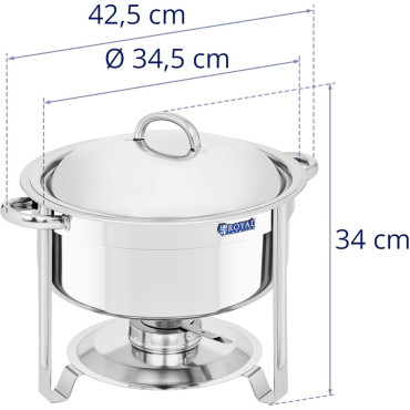 Porslinvärmare runt för pasta med lock 7,6 l