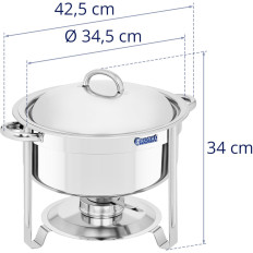 Porslinvärmare runt för pasta med lock 7,6 l