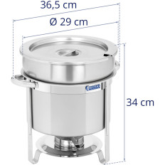 Galda piederumu sildītājs apaļas pastam ar vāku 10,5 l