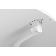 Mesa de mesa con granero redondo alto plegado. 70 cm de altura 110 cm de blanco